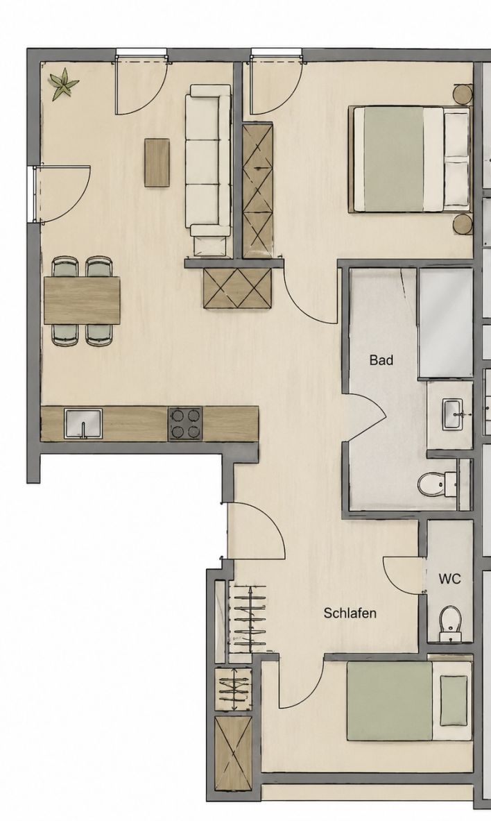 Toepfermarkt Apartment 1 floor plan
