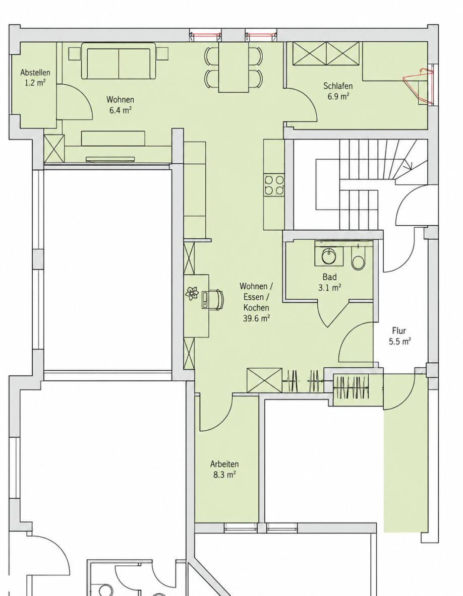 Toepfermarkt Apartment 2 floor plan